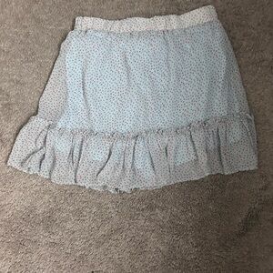 Light Blue Floral Skirt